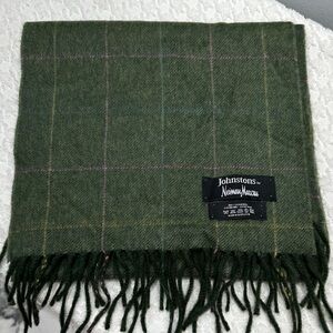 Neiman Marcus Green Plaid Scarf